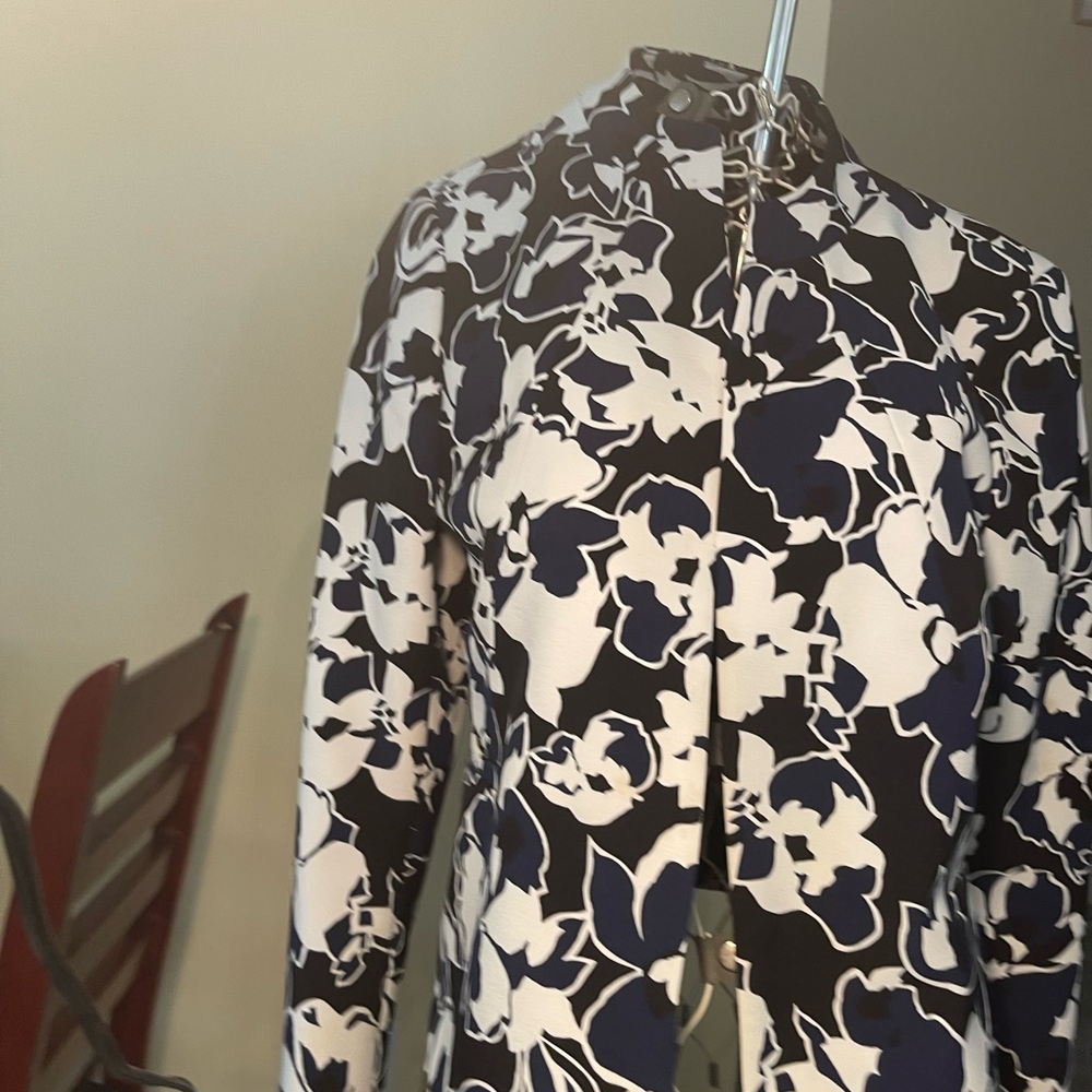 Kasper Black and White Floral Suit Jacket